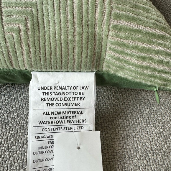 Casa Decor Home 20x20 Green Beige Pattern Textured Velvet Luxury Square Pillow - Picture 8 of 11